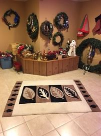 Thick plush Rugs, Christmas Decorations