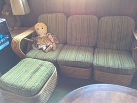 mid century Bamboo Couch