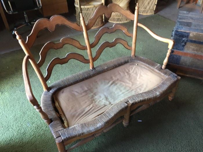 wooden Loveseat