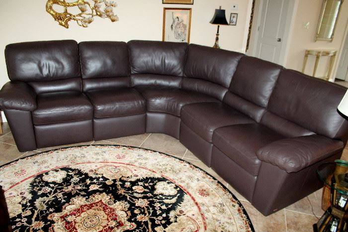 Italsofa by Natuzzi leather sectional 
