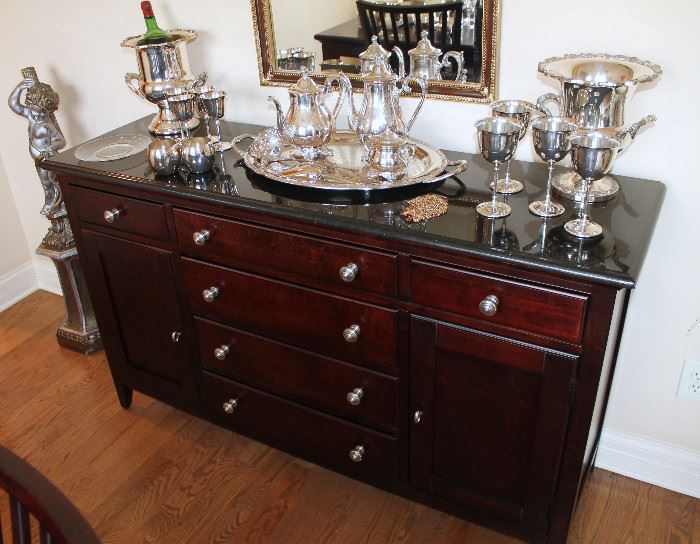 Sideboard (purchased at Braden's), silverplate