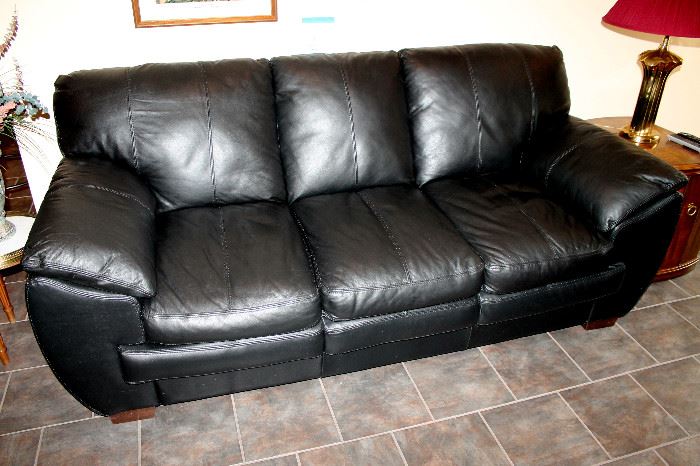 Black leather sofa (also have matching loveseat)