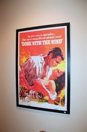 Gone with the Wind framed movie poster