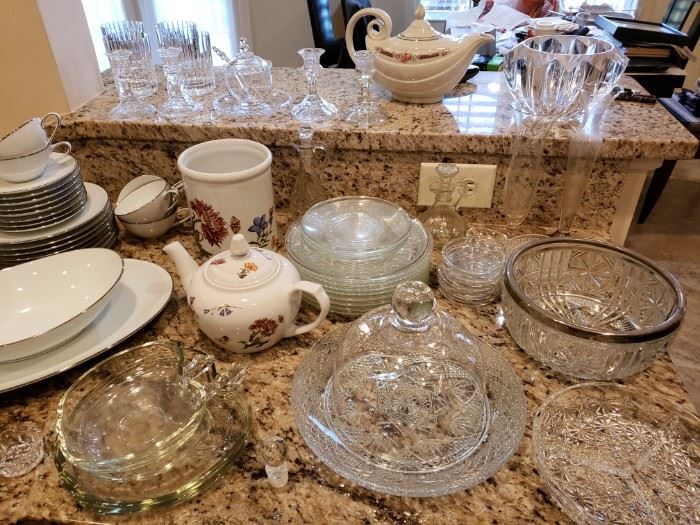 Dishes and glassware (some of these items may be sold)