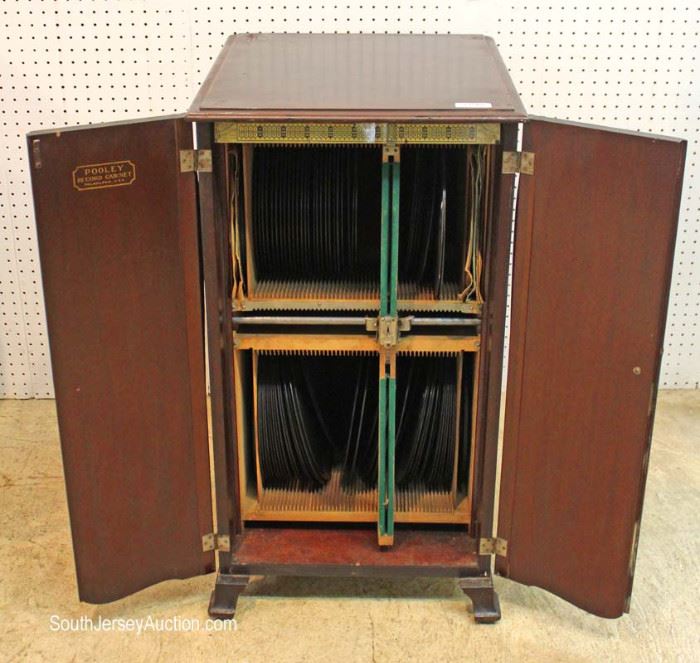  ANTIQUE Mahogany Victor Player Record Cabinet with Records by “Pooley Record Cabinet, Phila., PA”

Records maybe offered separate – Located Inside – Auction Estimate $100-$200 