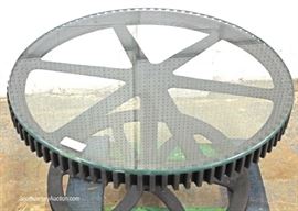  Glass Top Industrial Style Gear Table

Located Inside – Auction Estimate $200-$400 