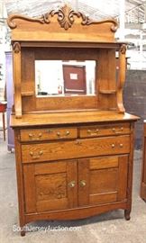  ANTIQUE Oak Sideboard with High Back Mirror

Located Inside – Auction Estimate $200-$400 