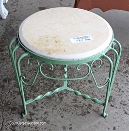 One of Several Marble Top and Iron Stands Located Field – Auction Estimate $10-$20