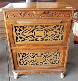 
Carved Mahogany Fall Front Cabinet
Located Dock – Auction Estimate $50-$100

