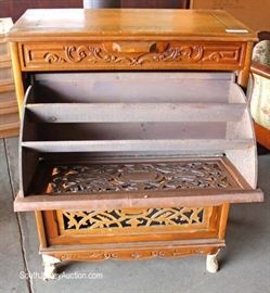 
Carved Mahogany Fall Front Cabinet
Located Dock – Auction Estimate $50-$100

