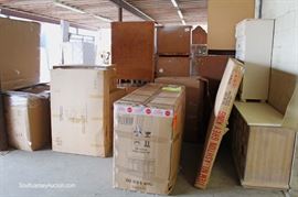 WHOLE TRACTOR TRAILER LOAD OF NEW FURNITURE TO BE UNWRAP, SORTED, PHOTO AND DISPLAYED