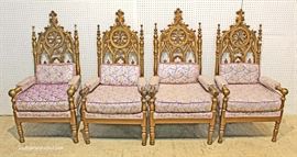 ‘Set of 4’ ANTIQUE Gothic Style Hand Carved Chairs
Located Inside – Auction Estimate $400-$800
