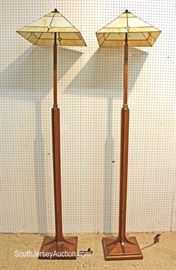 BEAUTIFUL PAIR of Mission Oak Pole Lamps with Arts and Crafts Leaded Glass Shades by “Stickley Furniture”
Located Inside – Auction Estimate $1000-$2000
