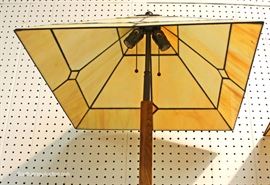 BEAUTIFUL PAIR of Mission Oak Pole Lamps with Arts and Crafts Leaded Glass Shades by “Stickley Furniture”
Located Inside – Auction Estimate $1000-$2000