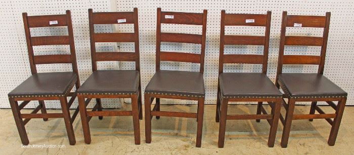 
‘Set of 5’ Mission Oak Dining Room Chairs attributed to Stickley
Located Inside – Auction Estimate $300-$500
