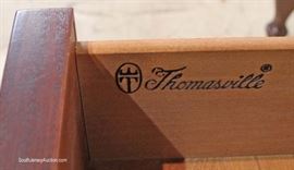 CLEAN 2 Piece SOLID Mahogany Block Front Secretary with Double Arch Mirror Back and Lighted Curio Top by “Thomasville Furniture”
Located Inside – Auction Estimate $500-$1000
