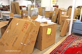 WHOLE TRACTOR TRAILER LOAD OF NEW FURNITURE TO BE UNWRAP, SORTED, PHOTO AND DISPLAYED