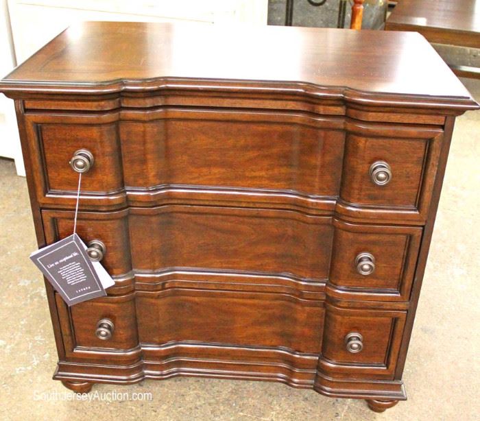 NEW Mahogany Finish 3 Drawer Block Front Bachelor Chest by “Hooker Furniture”
Located Inside – Auction Estimate $100-$300

