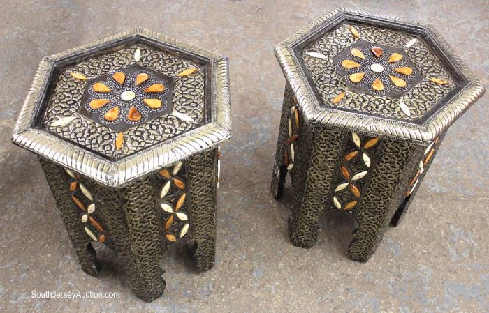 PAIR of Octagon Middle Eastern Inspired Lamp Tables
Located Inside – Auction Estimate $100-$200

