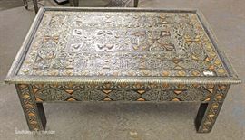 
Rectangular Middle Eastern Decorated Bronze Wrap Decorator Coffee Table
Located Inside – Auction Estimate $100-$300
