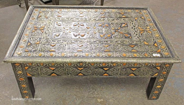 
Rectangular Middle Eastern Decorated Bronze Wrap Decorator Coffee Table
Located Inside – Auction Estimate $100-$300
