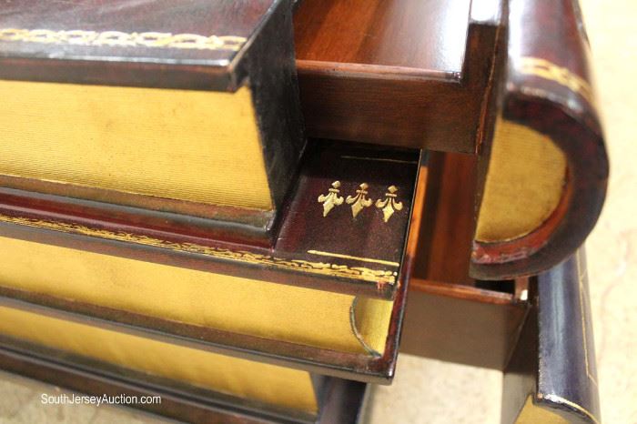 BEAUTIFUL 3 Drawer Leather Wrap Book Coffee Table by “Maitland Smith Furniture”
Located Inside – Auction Estimate $1000-$2000
