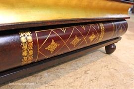 BEAUTIFUL 3 Drawer Leather Wrap Book Coffee Table by “Maitland Smith Furniture”
Located Inside – Auction Estimate $1000-$2000
