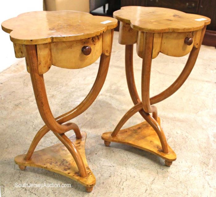 PAIR of Burl Walnut One Drawer Lamp Tables
Located Inside – Auction Estimate $50-$100

