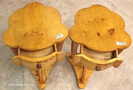 PAIR of Burl Walnut One Drawer Lamp Tables
Located Inside – Auction Estimate $50-$100


