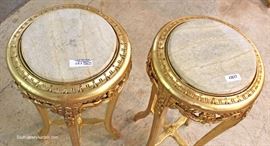 PAIR of Marble Top Carved Gold Painted French Style Stands
Located Inside – Auction Estimate $50-$100


