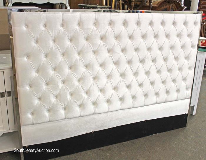 NEW White Upholstered Button Tufted Queen Size Headboard with Chrome Trim
Located Inside – Auction Estimate $100-$300
