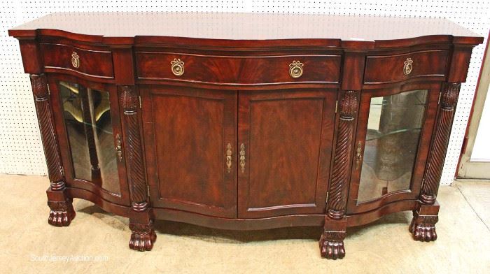 Burl Mahogany Paw Foot Buffet Curio in the manner of Maitland Smith
Located Inside – Auction Estimate $300-$600
