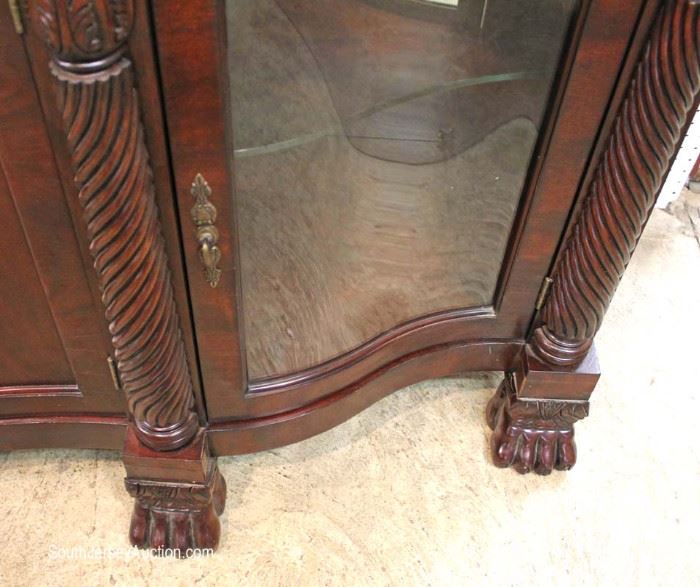 Burl Mahogany Paw Foot Buffet Curio in the manner of Maitland Smith
Located Inside – Auction Estimate $300-$600
