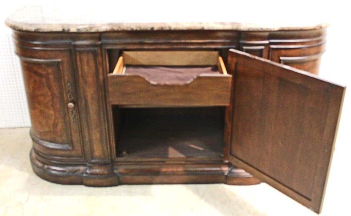Burl Walnut Marble Top Credenza Buffet by “Ethan Allen Furniture”
Located Inside – Auction Estimate $400-$800
