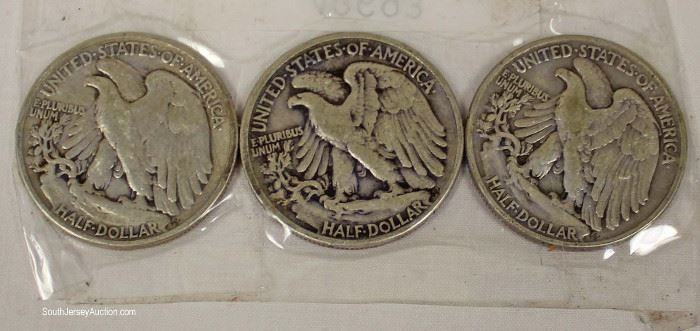 3 U.S. Silver Walking Liberty Half Dollars
Located Inside – Auction Estimate $20-$50

