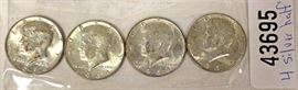4 Silver U.S. 1964 Kennedy Half Dollars
Located Inside – Auction Estimate $20-$50
