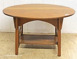 ANTIQUE Mission Oak Oval Library Table by “Limberts Furniture”
Located Inside – Auction Estimate $500-$1000

