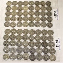 2 Sheets of $10.00 (40) each of U.S. Silver Quarters
Located Inside – Auction Estimate $100-$200 each
