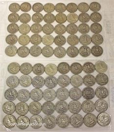 2 Sheets of $10.00 (40) each of U.S. Silver Quarters
Located Inside – Auction Estimate $100-$200 each
