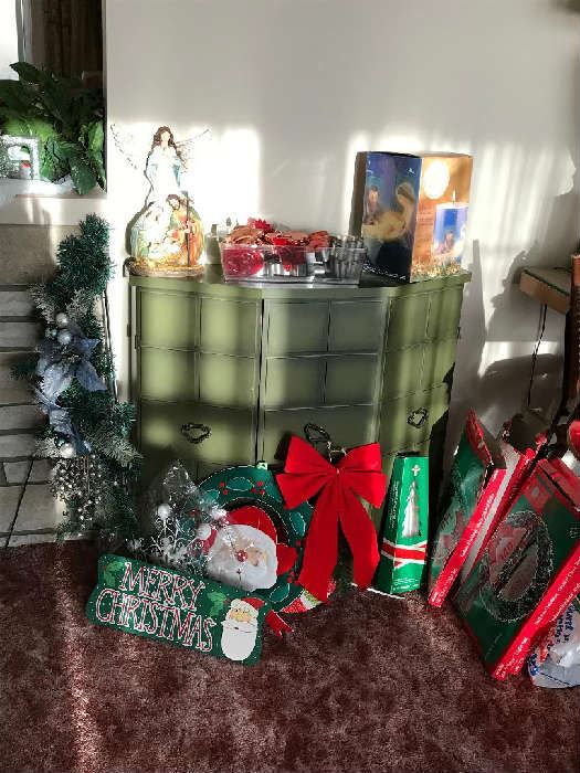 1 Christmas  Green Cabinet