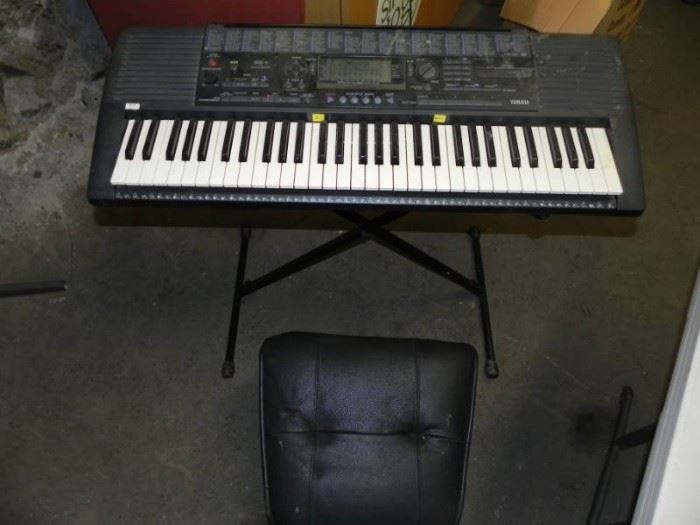 Yamaha Keyboard with stand and stool