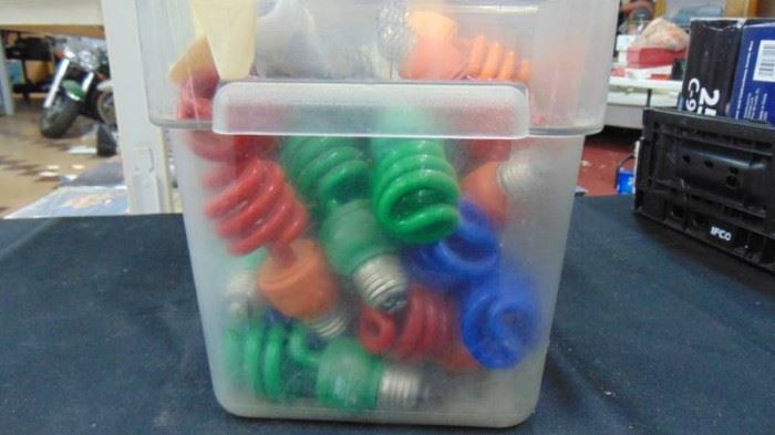 color pig tail bulbs lot