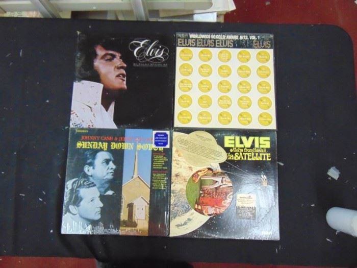 Vintage vinyl albums lot ELVIS multiple record ...