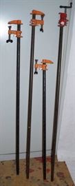 Lot of 4 Bar Clamps Various Sizes  HANDY
