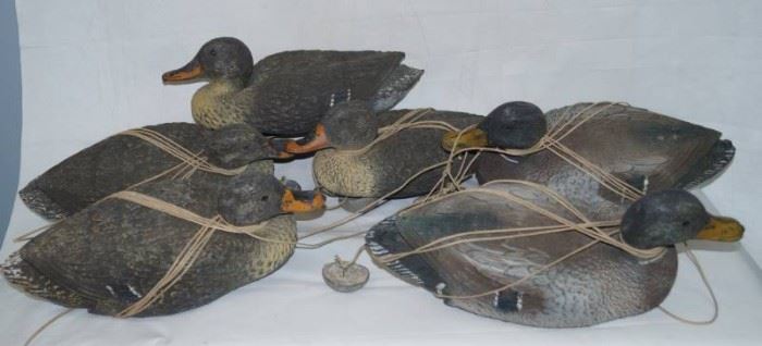 Lot of 6 Weighted Duck Decoys Sport Plast  Made ...
