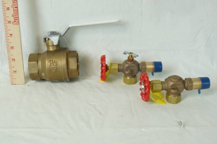 Lot of Brass Valves Large 11 2 ball valve and ...