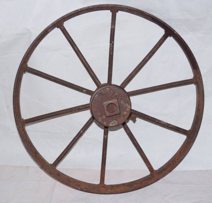 Vintage Steel Iron Wagon Wheel