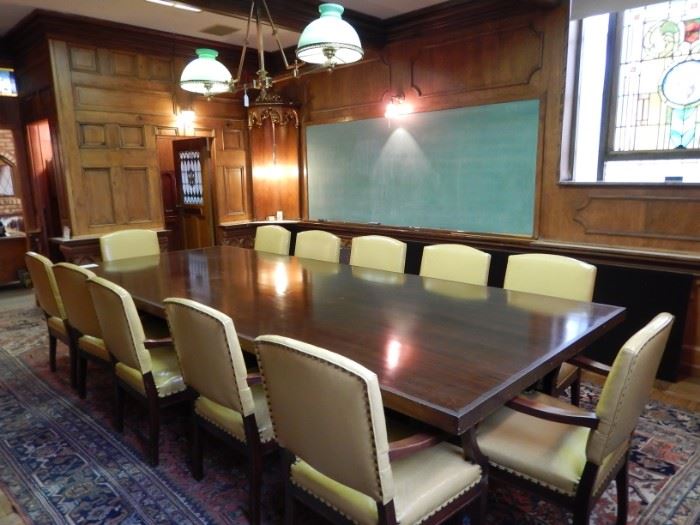 BOARD ROOM TABLE & 12 CHAIRS 