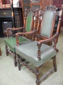 PAIR OF THRONE CHAIRS