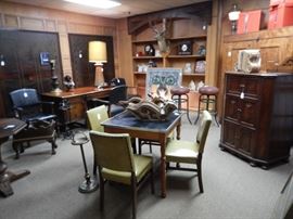 TAVERN TABLE AND MORE ELEVATOR PANELS IN THIS OFFICE